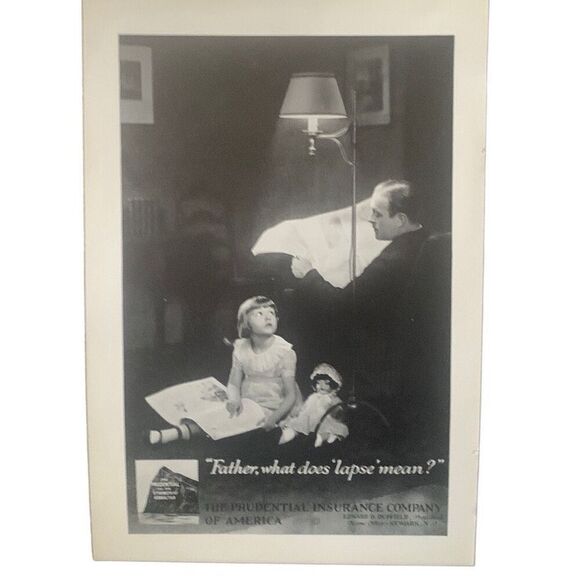 Vintage 1927 Prudential What Does Lapse Mean Ad Advertisment - Picture 1 of 4